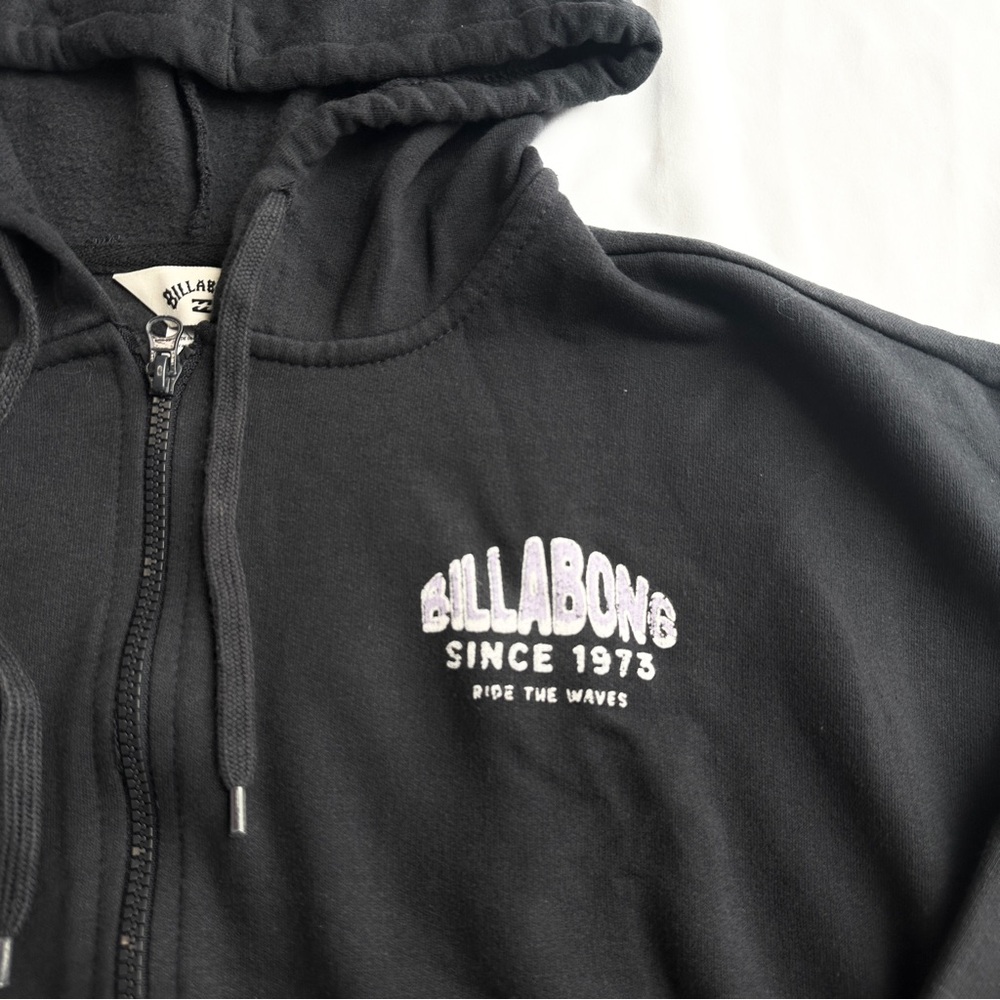 Billabong Ride the Waves Checkered Beachy Hooded Zip Up Jacket 🌊 Size Large - Picture 2 of 7